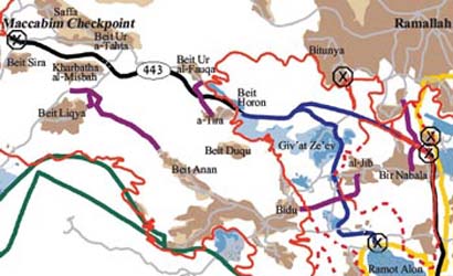 ACRI demande la réouverture de la route 443 au trafic palestinien