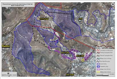 Un plan israélien pour étouffer le village de Walajeh