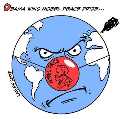 Obama Prix Nobel de la Paix 2009 - Le 1er avril tombe tôt, cette année…