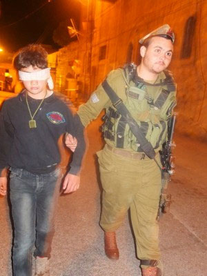 Arrestation à Hébron d’un jeune garçon, les yeux bandés, par des soldats israéliens (vidéo)