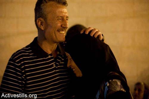 Bassem Tamimi, libéré de la prison militaire israélienne, Ramallah, 24.04.2012