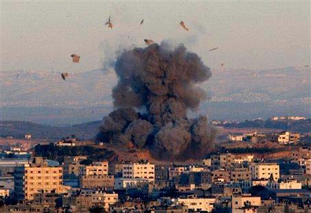Trois martyrs et cinq blessés* ce matin par une frappe aérienne israélienne au nord de Gaza