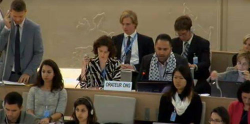 Un activiste d’Hébron s’exprime au Conseil des Droits de l’Homme de l’ONU
