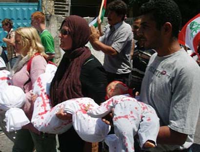 Les manifestants restent à l'hopital après leurs blessures à la tête à Bil'in