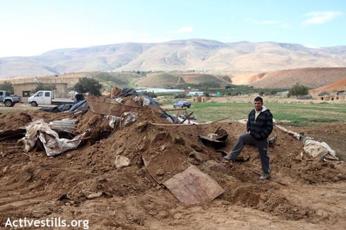 Le nettoyage ethnique acharné continue : de nouvelles démolitions dans la vallée du Jourdain le 12 janvier 2011