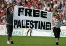 Manifestation anti-Israel lors du match de football en Suisse