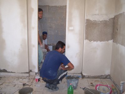 Reconstruction de maison à Al Walaja, au sud de Bethléem