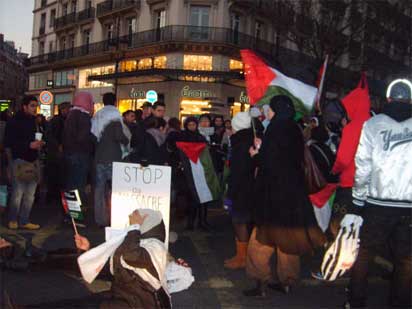 Paris : Rassemblement contre le massacre des civils palestiniens à Gaza