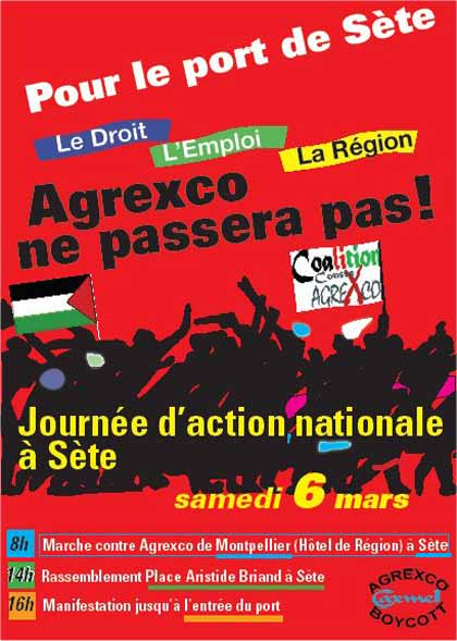 Mobilisation nationale contre AGREXCO : Tous à Montpellier et à Sète le 6 mars ! (mise à jour 20.02)