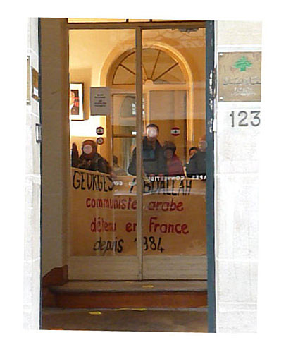 Occupation de l'ambassade du Liban à Paris pour la libération de Georges Abdallah