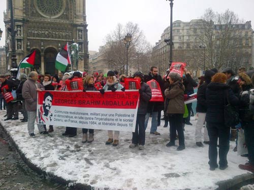 Rassemblement de protestation contre la séquestration de Georges Ibrahim Abdallah - 40 arrestations