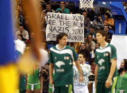 Action de boycott contre Maccabi Tel Aviv à Barcelone, le 5 février 2009 (VIDEO)