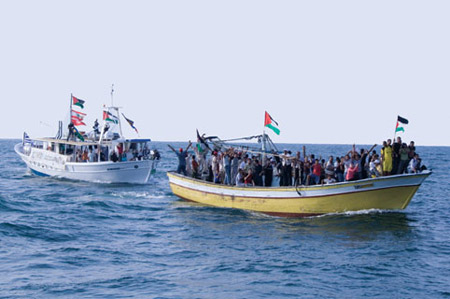 Adresse aux courageuses nations qui se sont unies pour défendre les civils en Libye !... certaines d'entre vous sont-elles prêtes à protéger les humanitaires non armés qui vont prendre la mer avec la prochaine Flottille de la Liberté pour Gaza ?