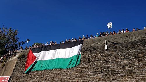 La Palestine à l'arrivée du Tour de France cycliste à Lyon ! (photos)