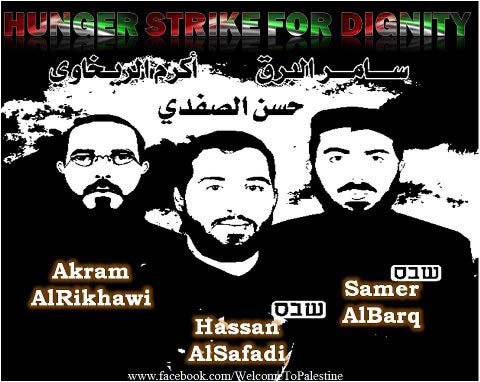 Akram Rikhawi, Samer Al-Barq et Hassan Safadi sont toujours en grève de la faim
