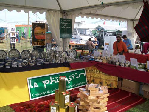 Les festivals d'été de juillet/août avec le Philistin et les produits de Palestine