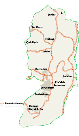 Israël dévoile un projet de réseau ferré en Cisjordanie
