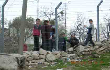 A Tel Rumeida, des colons coupent le grillage du jardin d'Abu Heikel et s'y installent