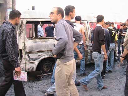 Confrontations entre des soldats israéliens et des civils palestiniens Ã  Ramallah