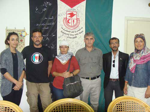 Rencontre des militants d'Unadikum avec le syndicat des Comités de Travail sur la Santé à Gaza